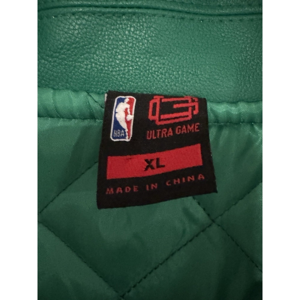 BOSTON CELTICS🍀 ULTRA GAME LEATHER JACKET SIZE XL - Picture 10 of 16